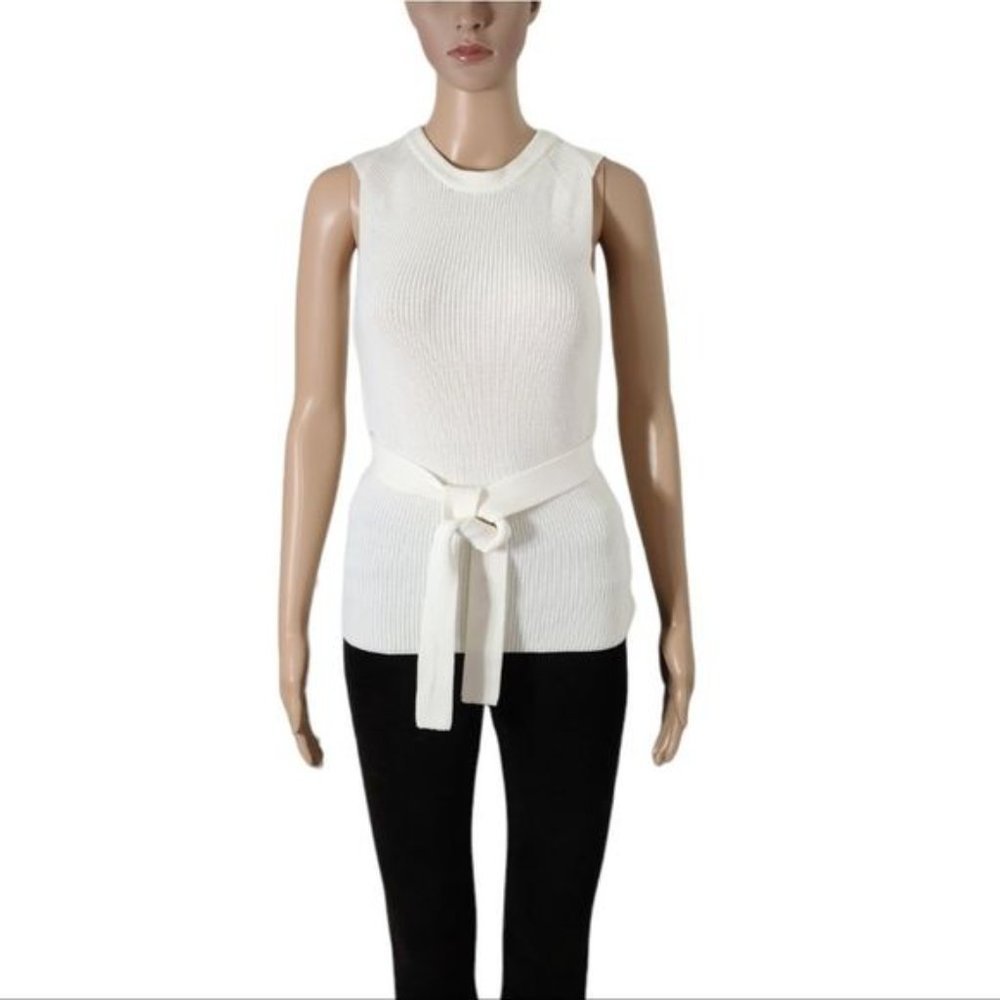 ARITZIA WILDRED Aimee Ribbed Knit Sweater Vest with Self Tie Size XXsmall - Picture 4 of 14